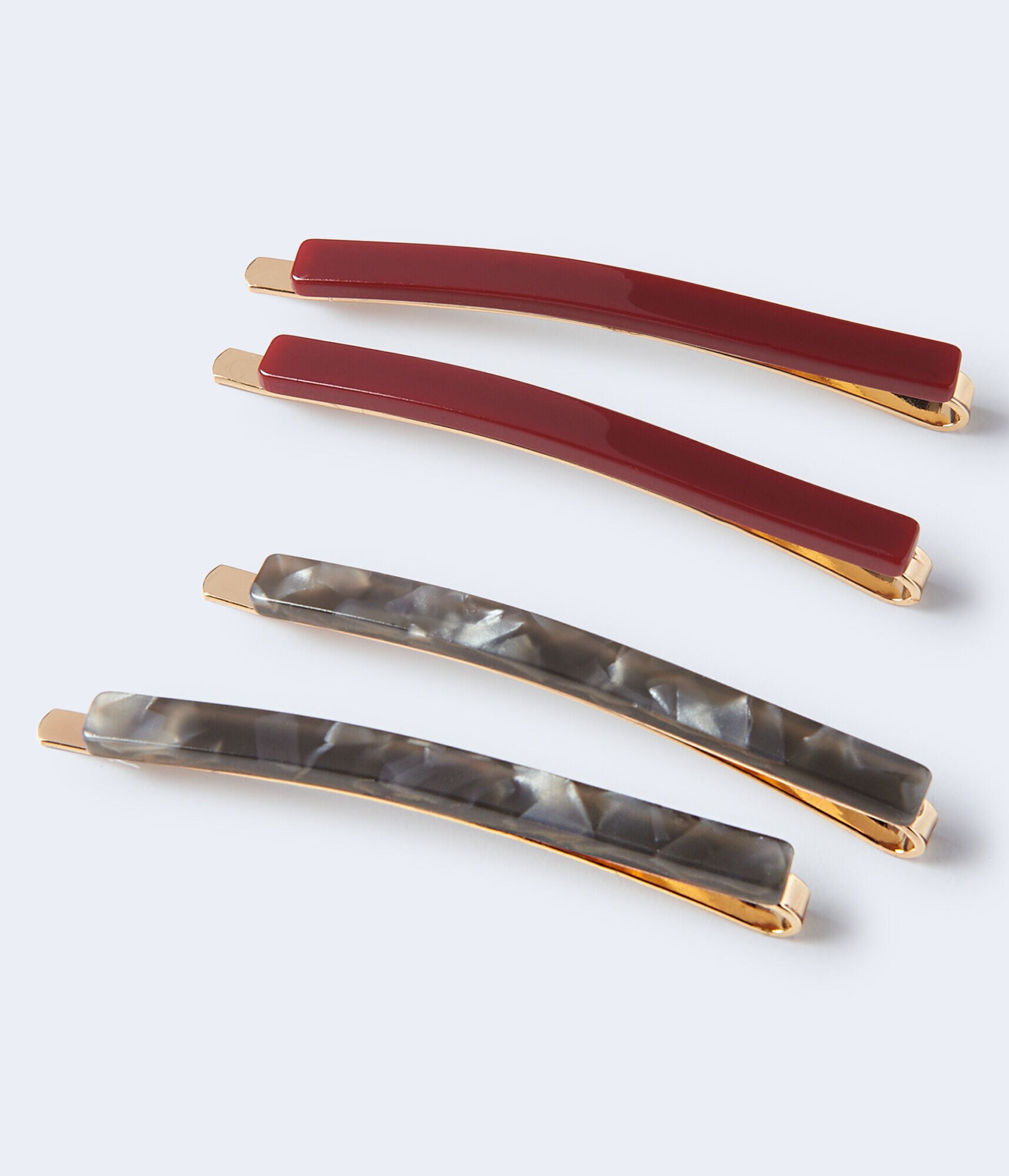 Resin Hair Slide 4-Pack