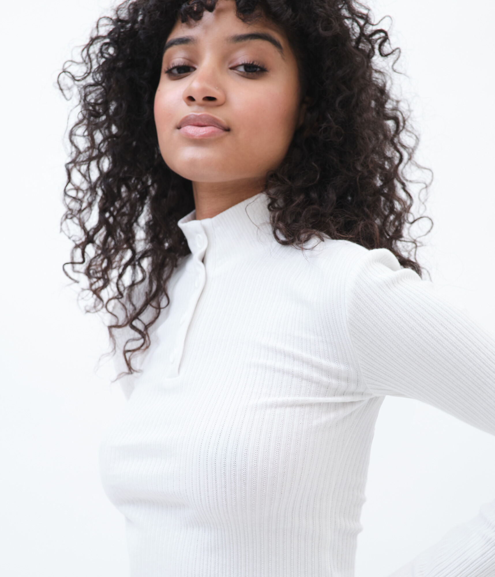 Download aeropostale womens long sleeve buttoned mock-neck crop top ...