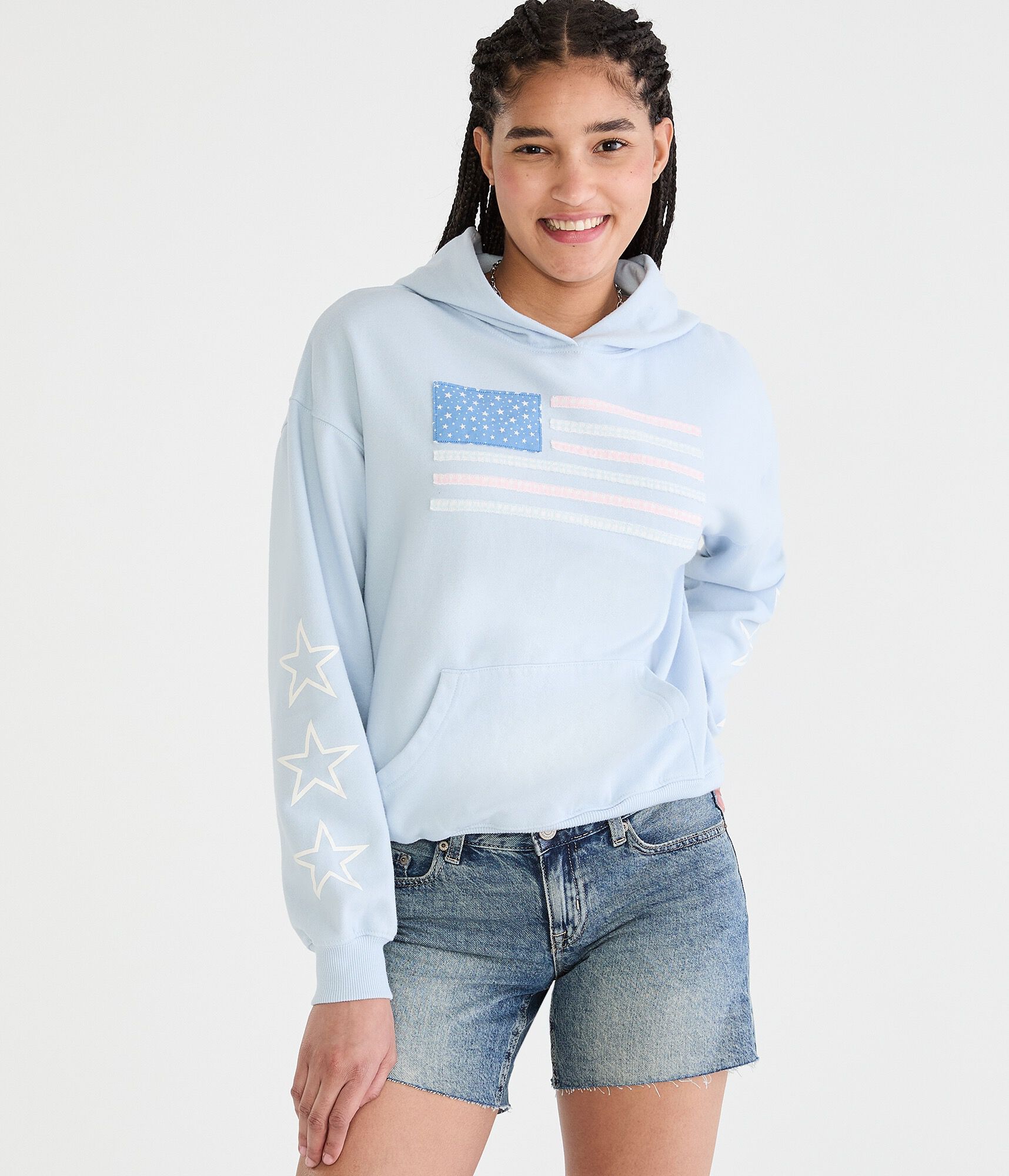 Cloud Soft Flag Americana Pullover Hoodie