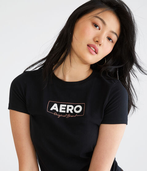 Aero Box Logo Appliqué Graphic Tee Aero Box Logo Appliqué Graphic Tee