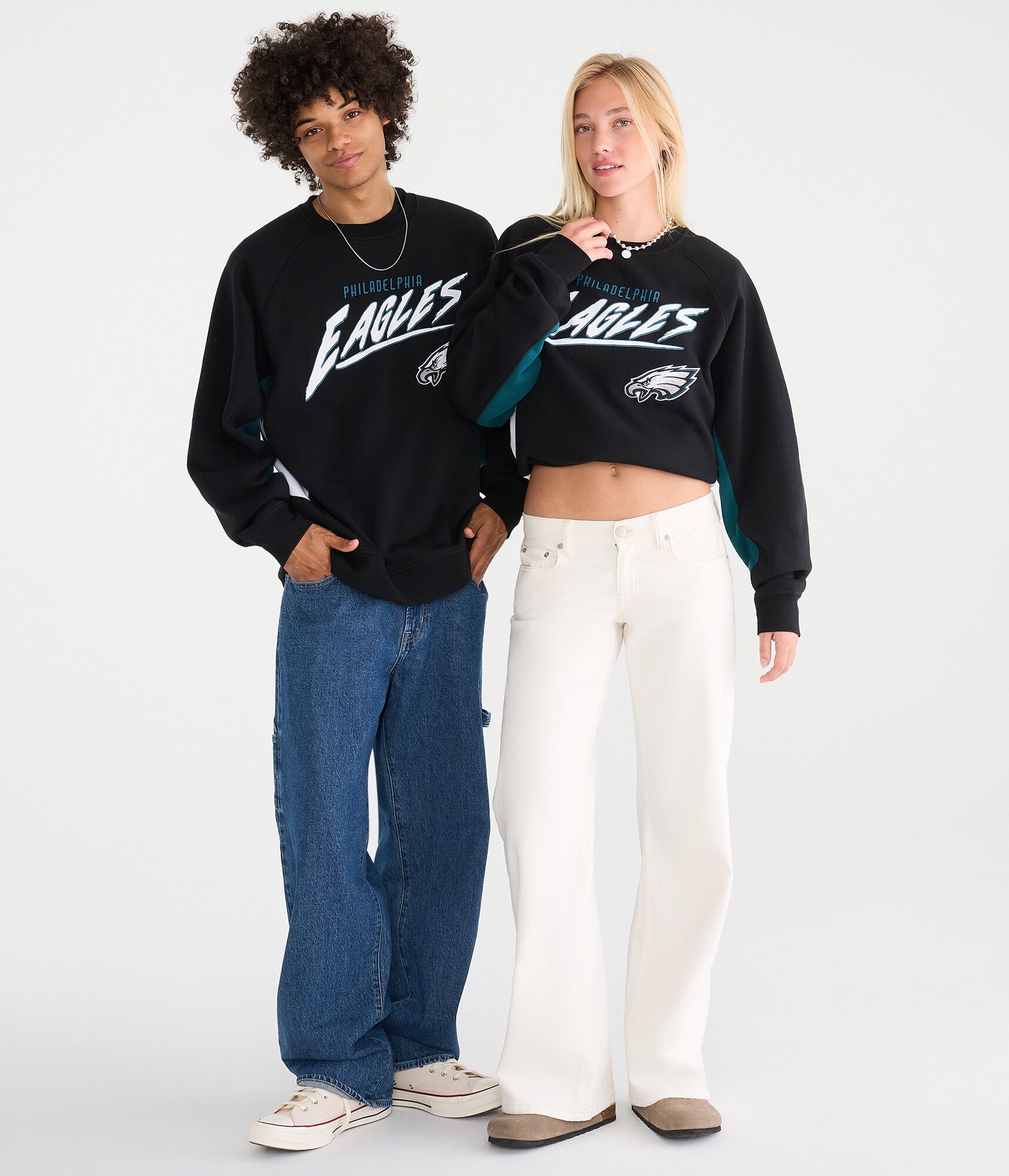 Philadelphia Eagles Colorblock Crew Sweatshirt