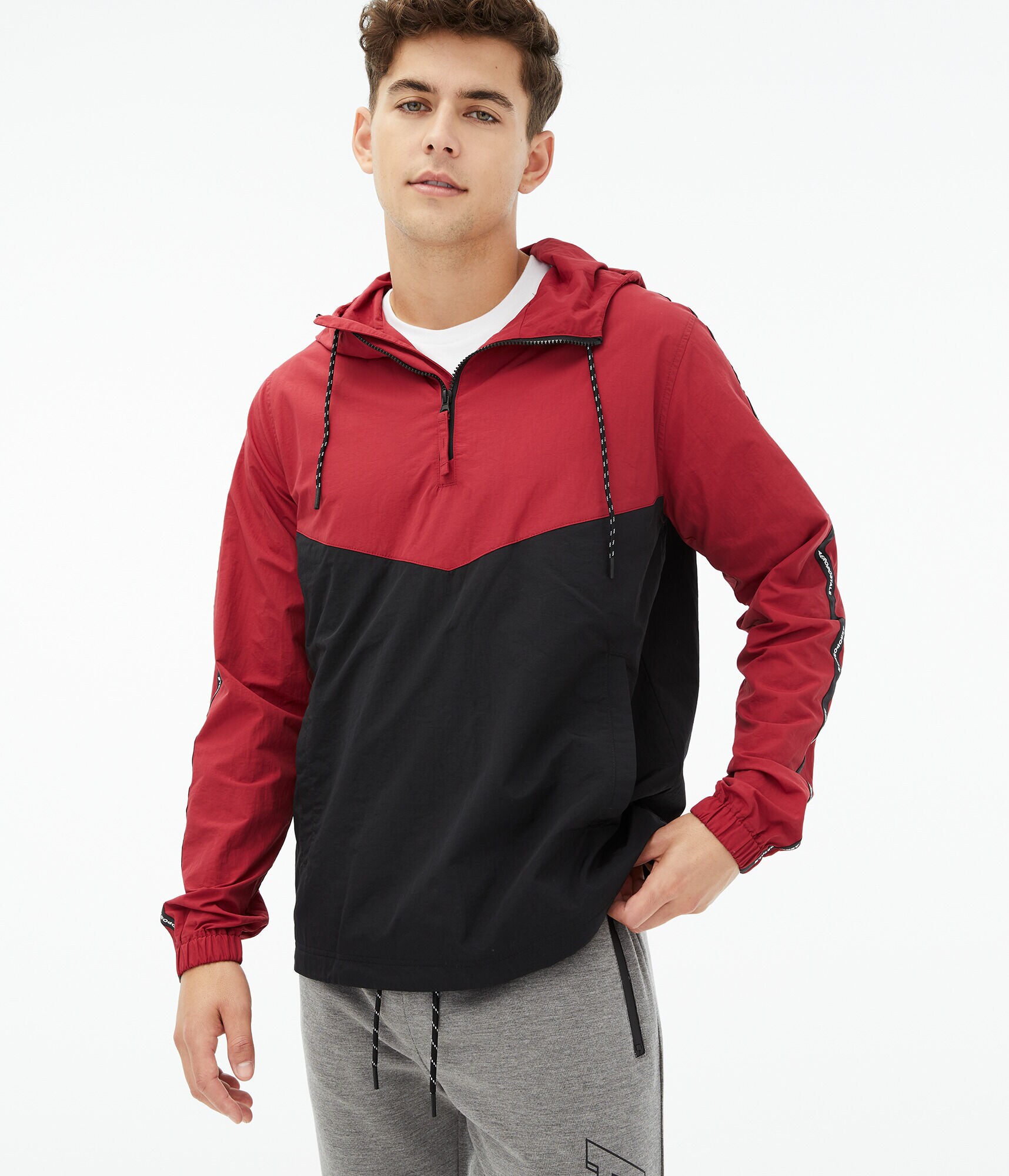 mens windbreaker pullover