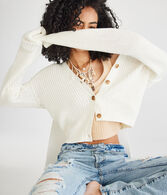 Long Sleeve Buttoned Shaker Cardigan