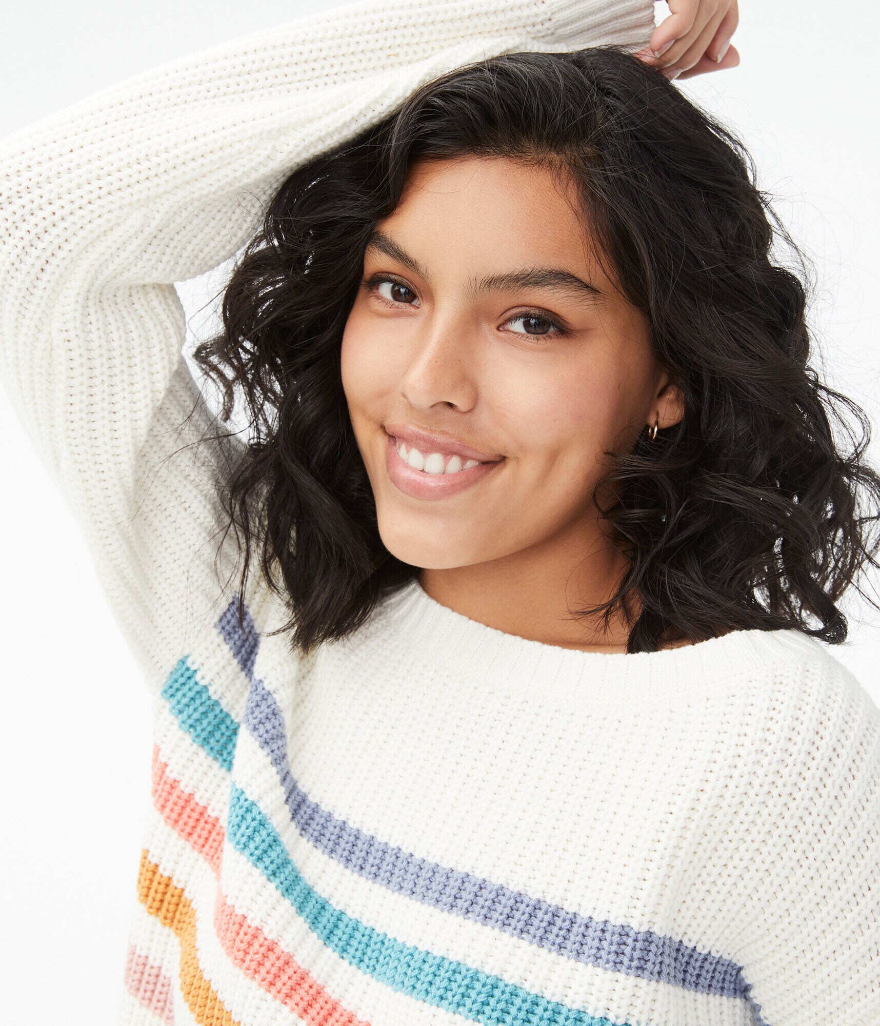 Striped Cropped Sweater