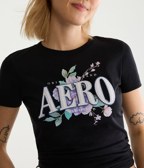 Aero Floral Appliqué Graphic Tee Aero Floral Appliqué Graphic Tee