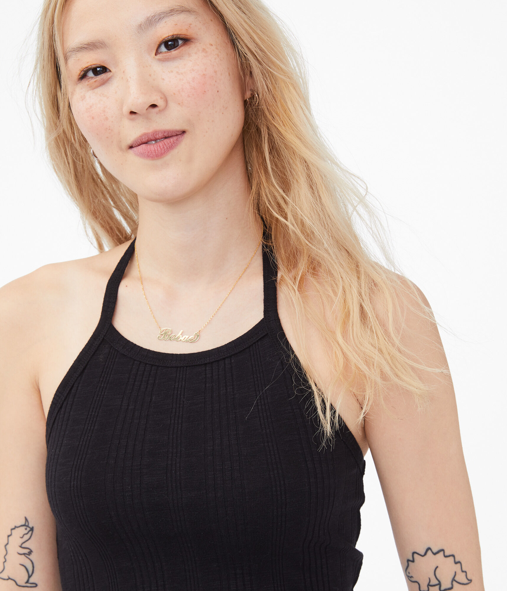 Ribbed Halter Crop Top