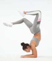 Heathered Colorblocked Pocket Leggings