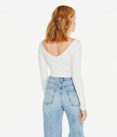 Long Sleeve Seamless Wear 3 Ways Crop Top