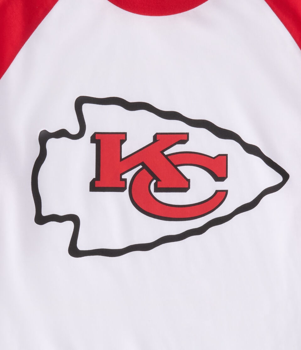 3/4 Sleeve Kansas City Chiefs Relaxed Raglan Tee