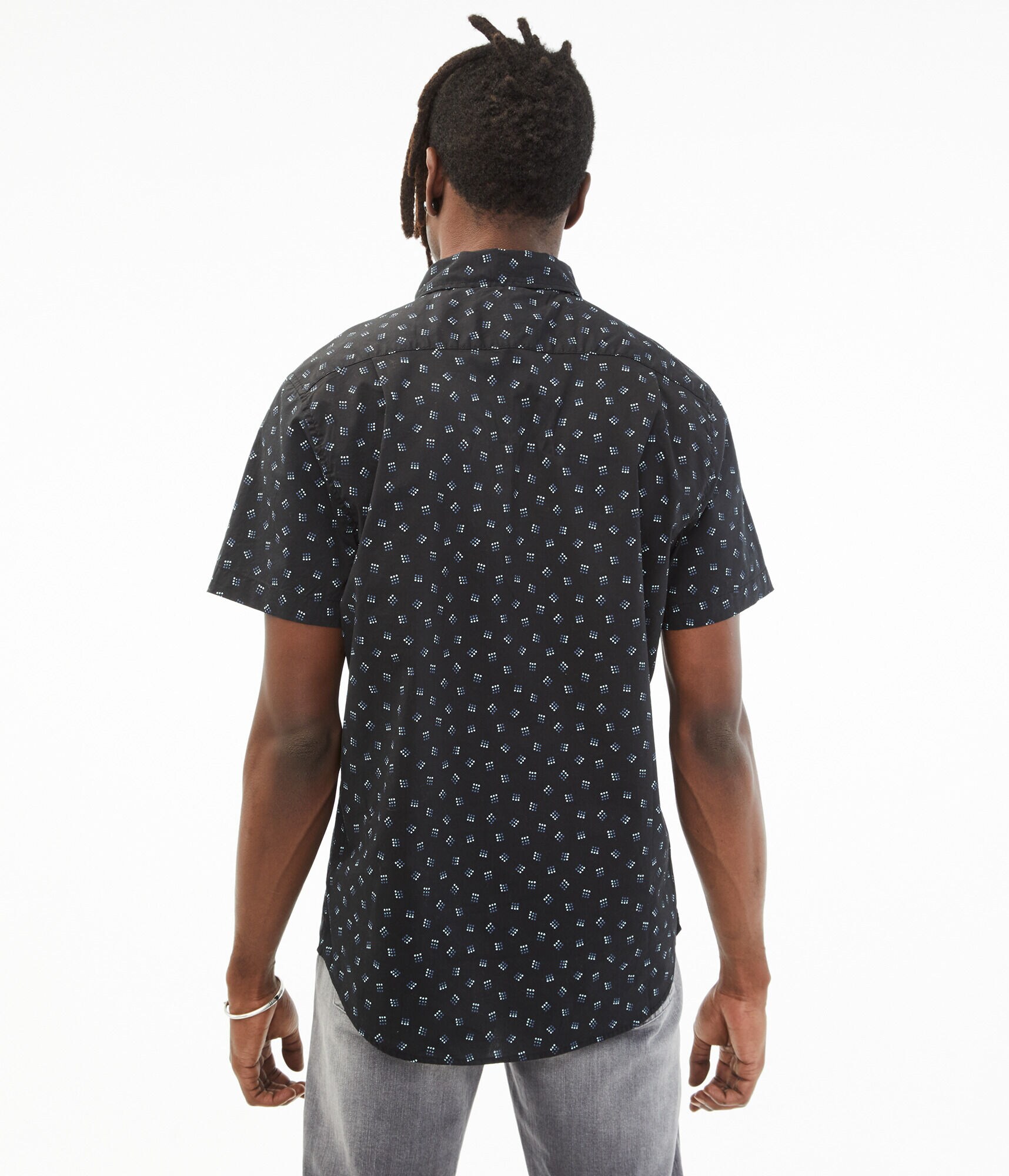 Geometric Button-Down Shirt