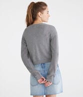 Teddy Bear Buttoned Crew Cardigan