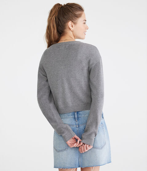 Teddy Bear Buttoned Crew Cardigan Teddy Bear Buttoned Crew Cardigan