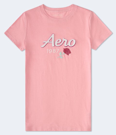 Aero Rose Appliqué Graphic Tee Aero Rose Appliqué Graphic Tee