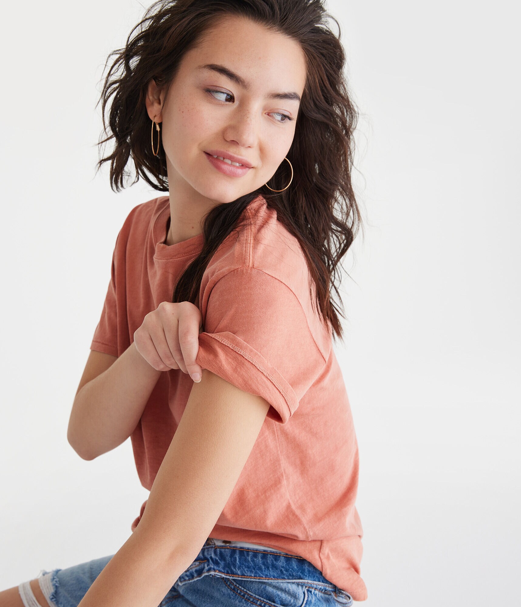 Washed Loose Fit Crew Tee