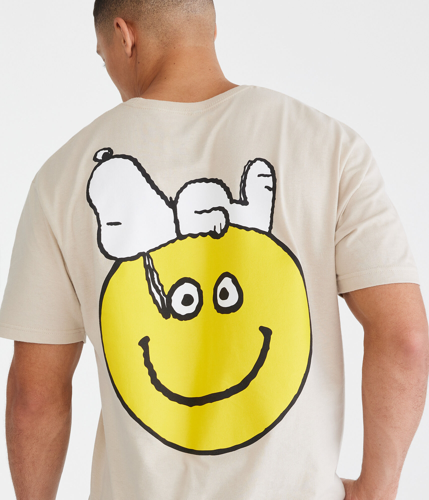 Snoopy Smiley Face Relaxed Graphic Tee