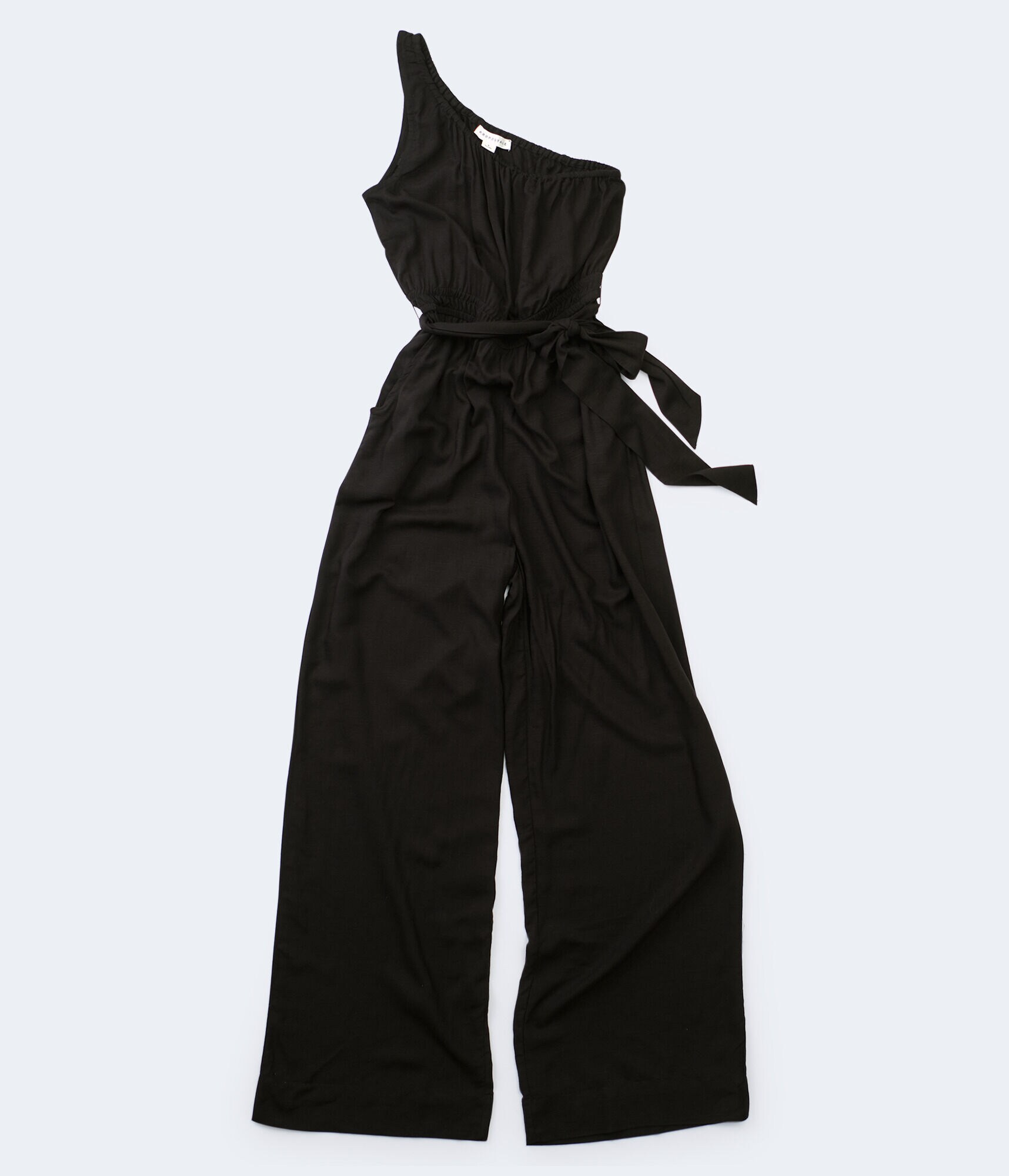 Solid One-Shoulder Jumpsuit