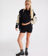 High-Rise Waffle Sweater Shorts