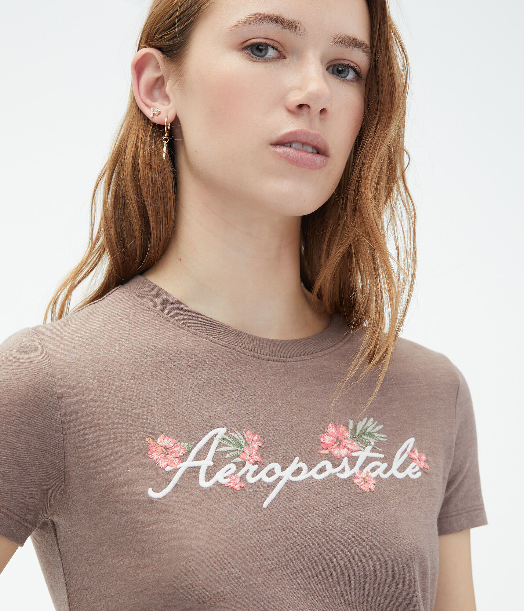 Aeropostale Hibiscus Graphic Tee