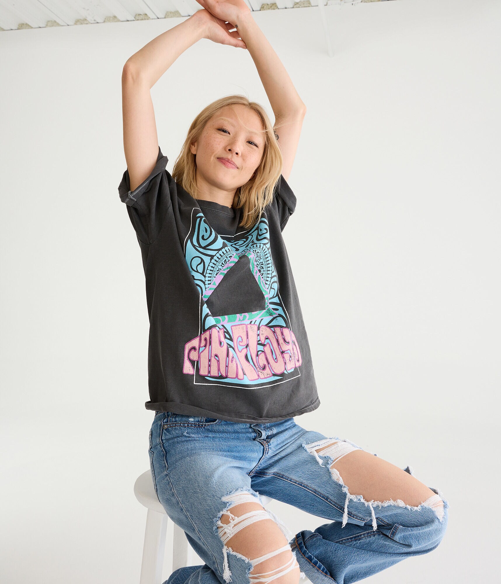 Pink Floyd Boyfriend Graphic Tee