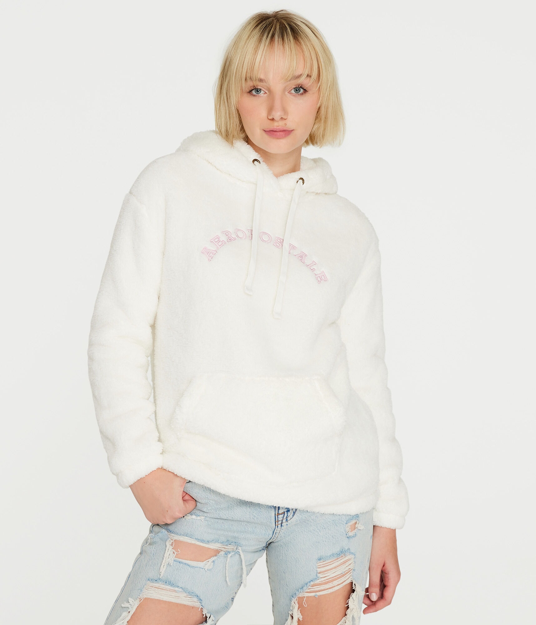 Aeropostale Sherpa Pullover Hoodie