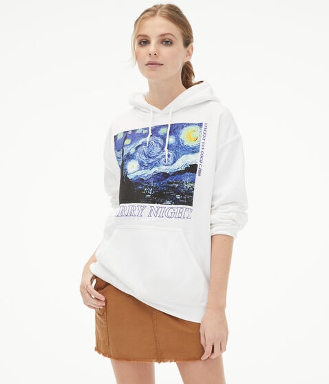 The Starry Night Boyfriend Pullover Hoodie
