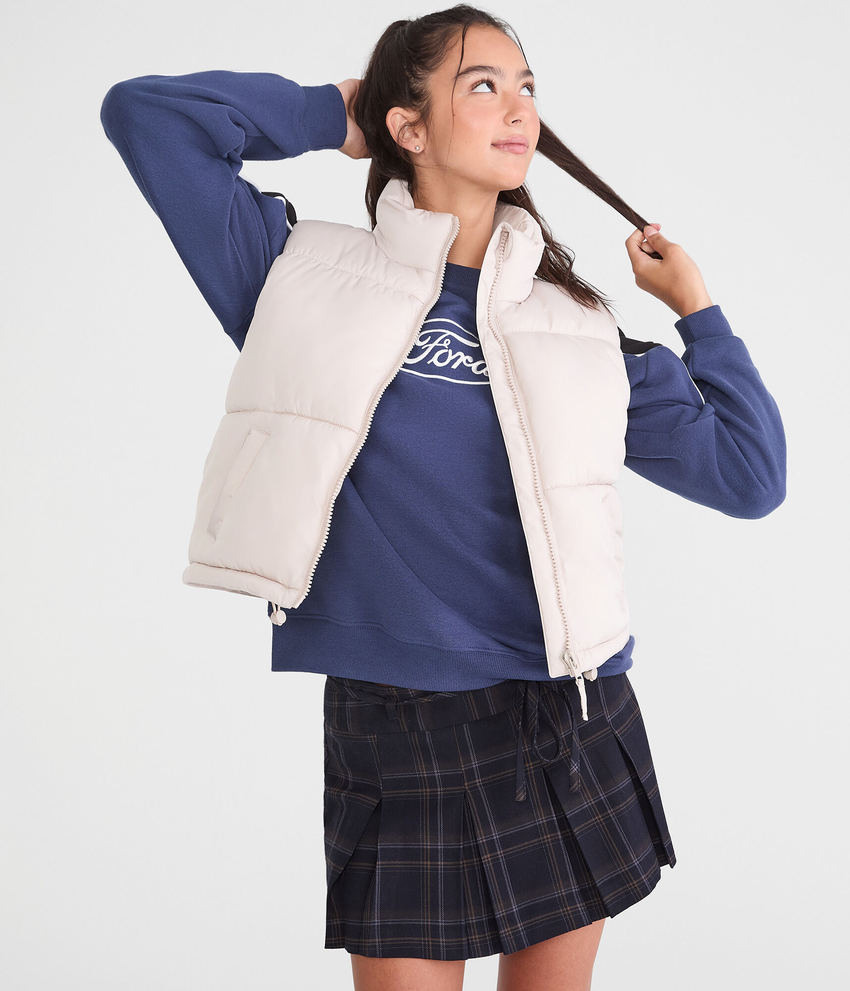 Lightweight Cropped Puffer Vest