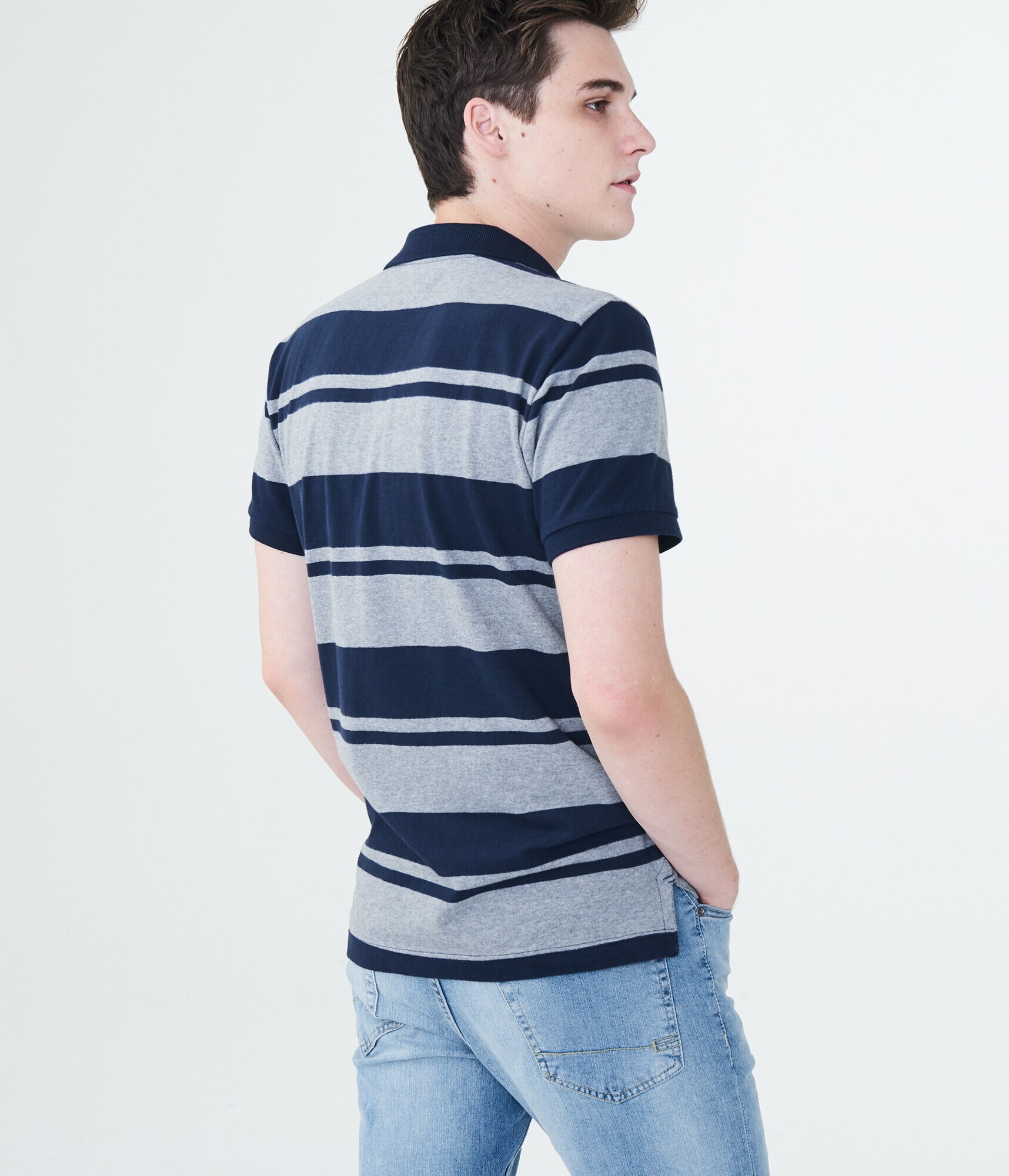 A87 Heritage Bar Stripe Jersey Polo