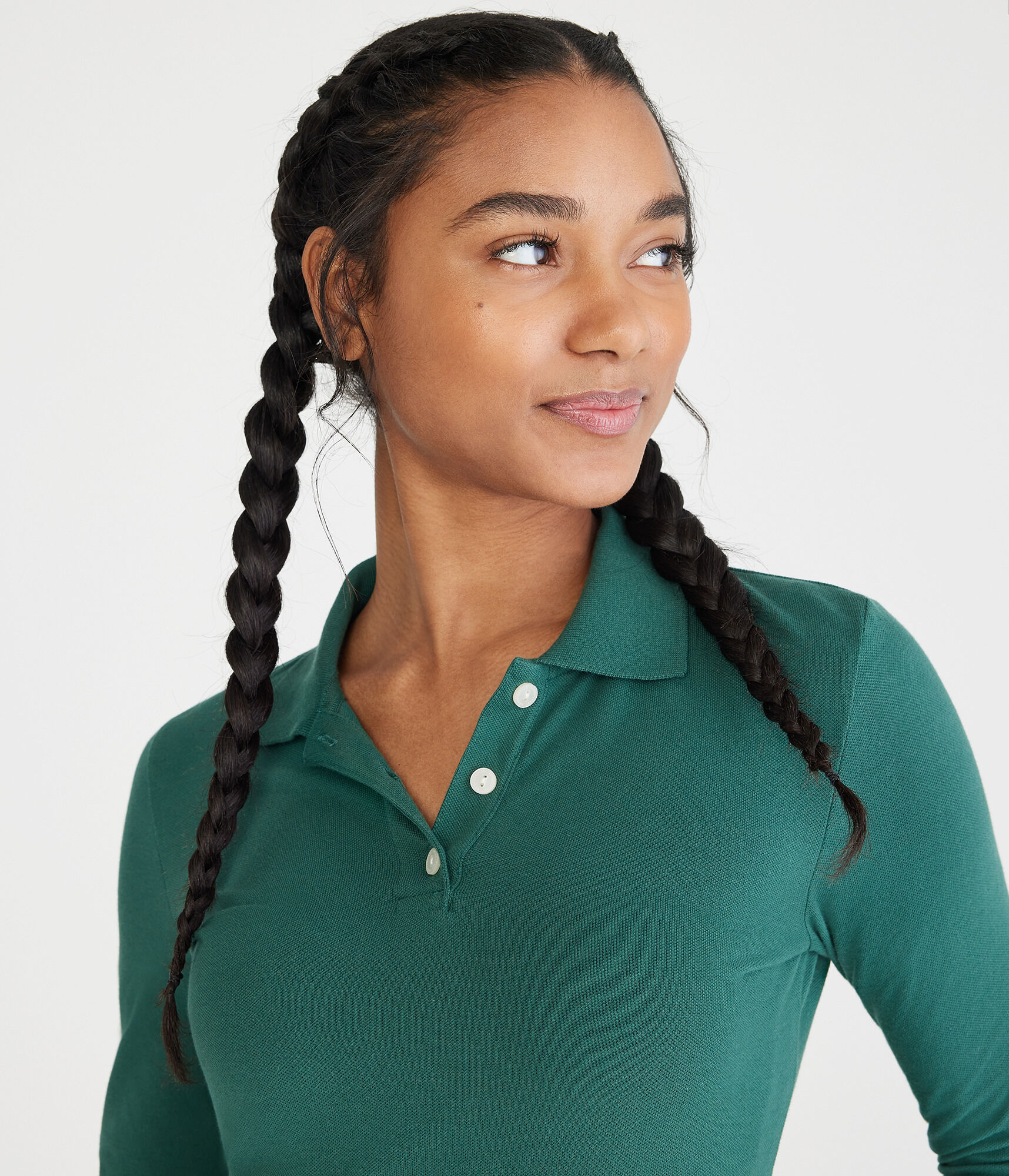 Long Sleeve Uniform Piqu&amp;eacute; Polo