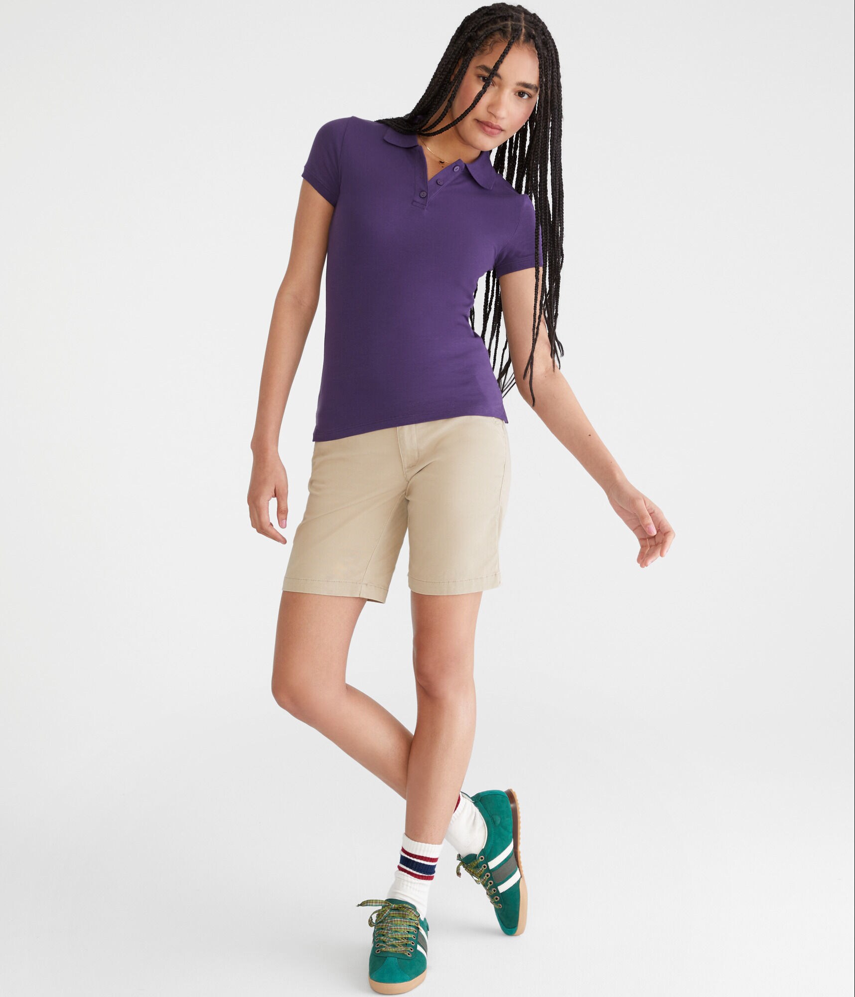 Solid Uniform Bermuda Shorts Aeropostale