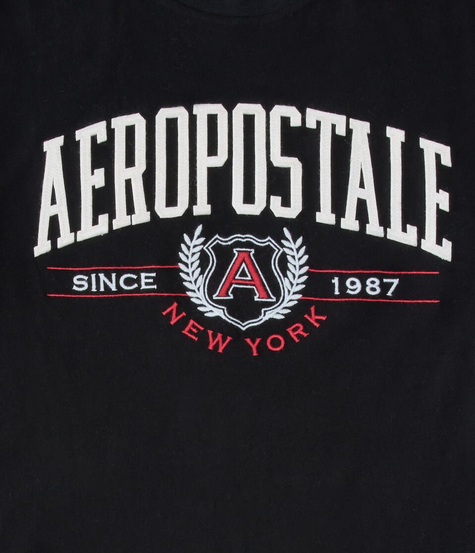 Aeropostale Laurel Logo Appliqué Graphic Tee