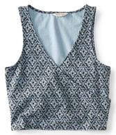 Cape Juby Geo Cropped Bodycon Wrap Tank