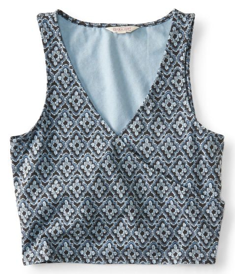 Cape Juby Geo Cropped Bodycon Wrap Tank Cape Juby Geo Cropped Bodycon Wrap Tank