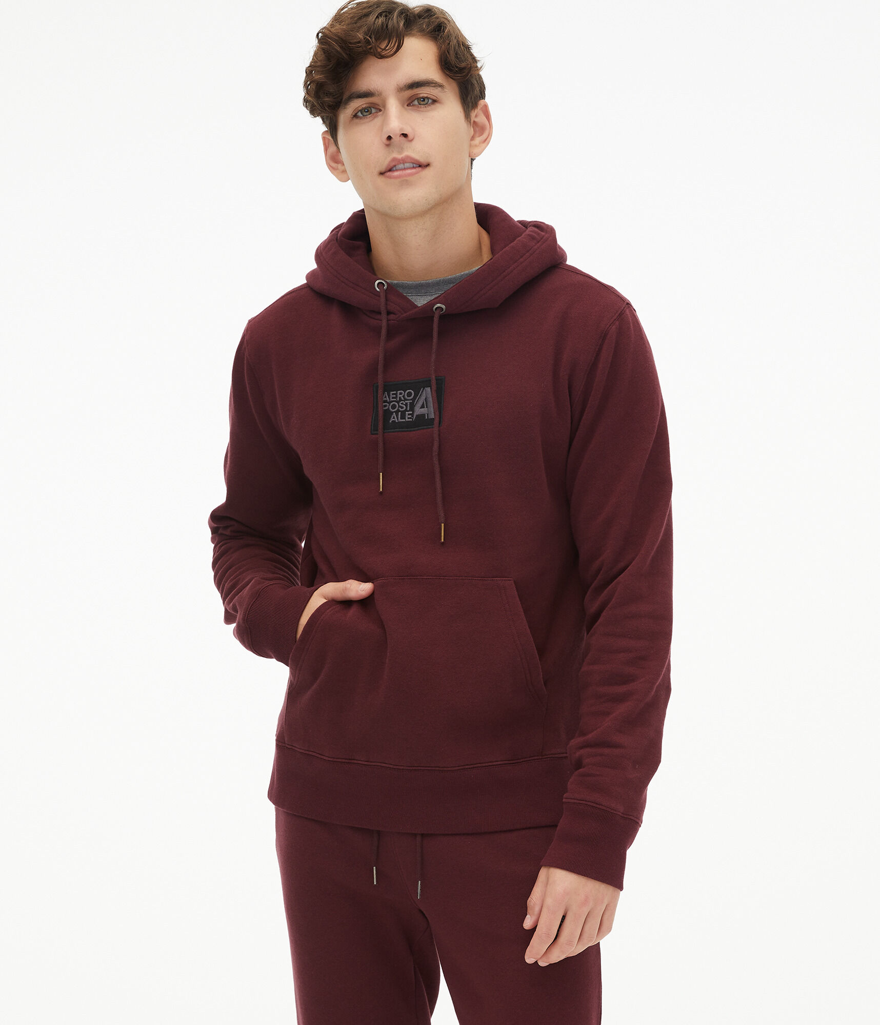 Aeropostale Letter Box Logo Pullover Hoodie