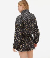 Floral Cropped Windbreaker Jacket