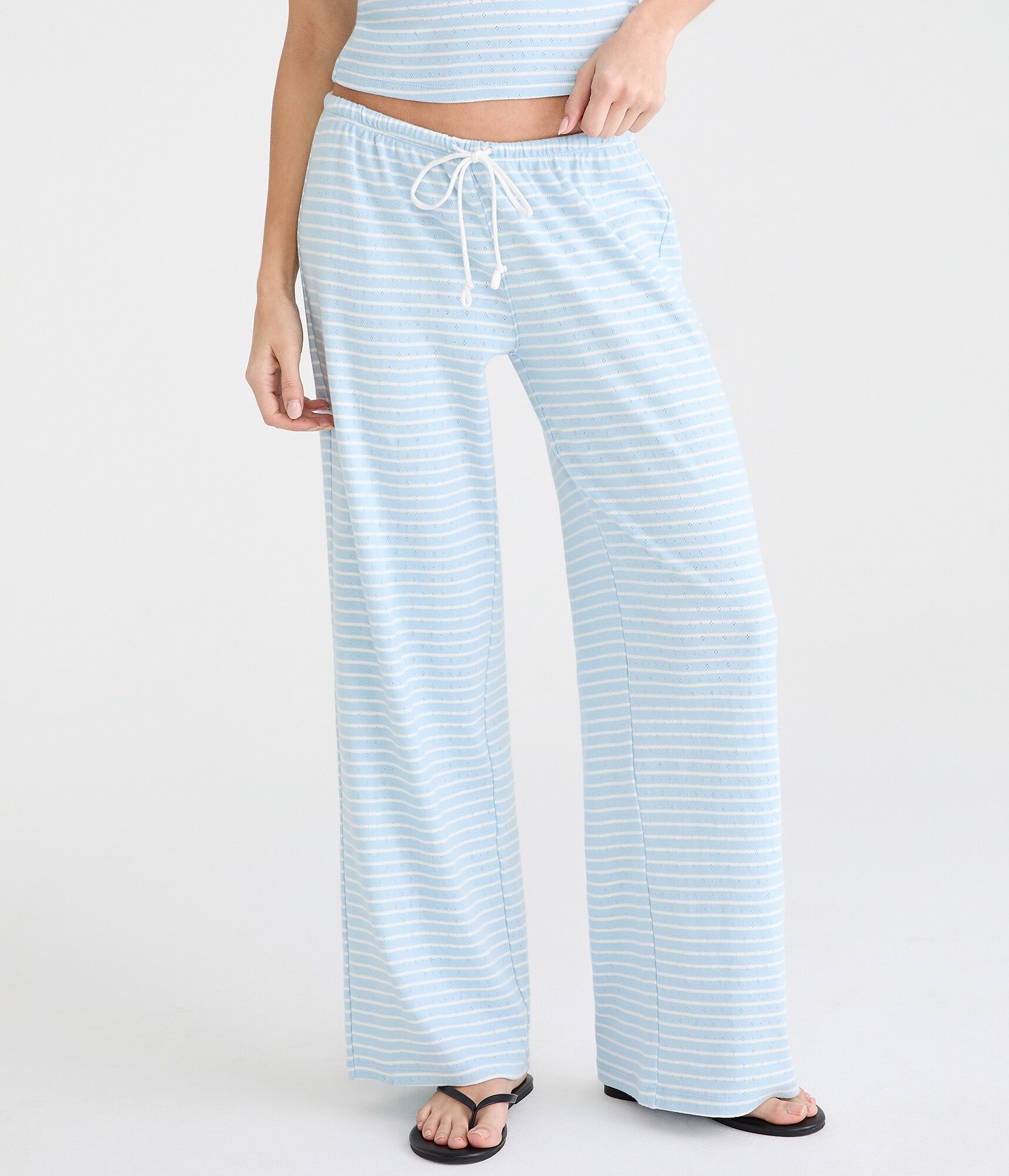 Striped Pointelle Sleep Pants