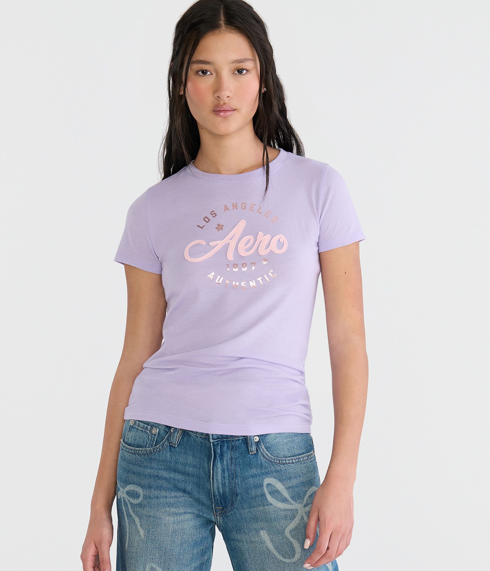 Aero Los Angeles Appliqu&eacute; Graphic Tee