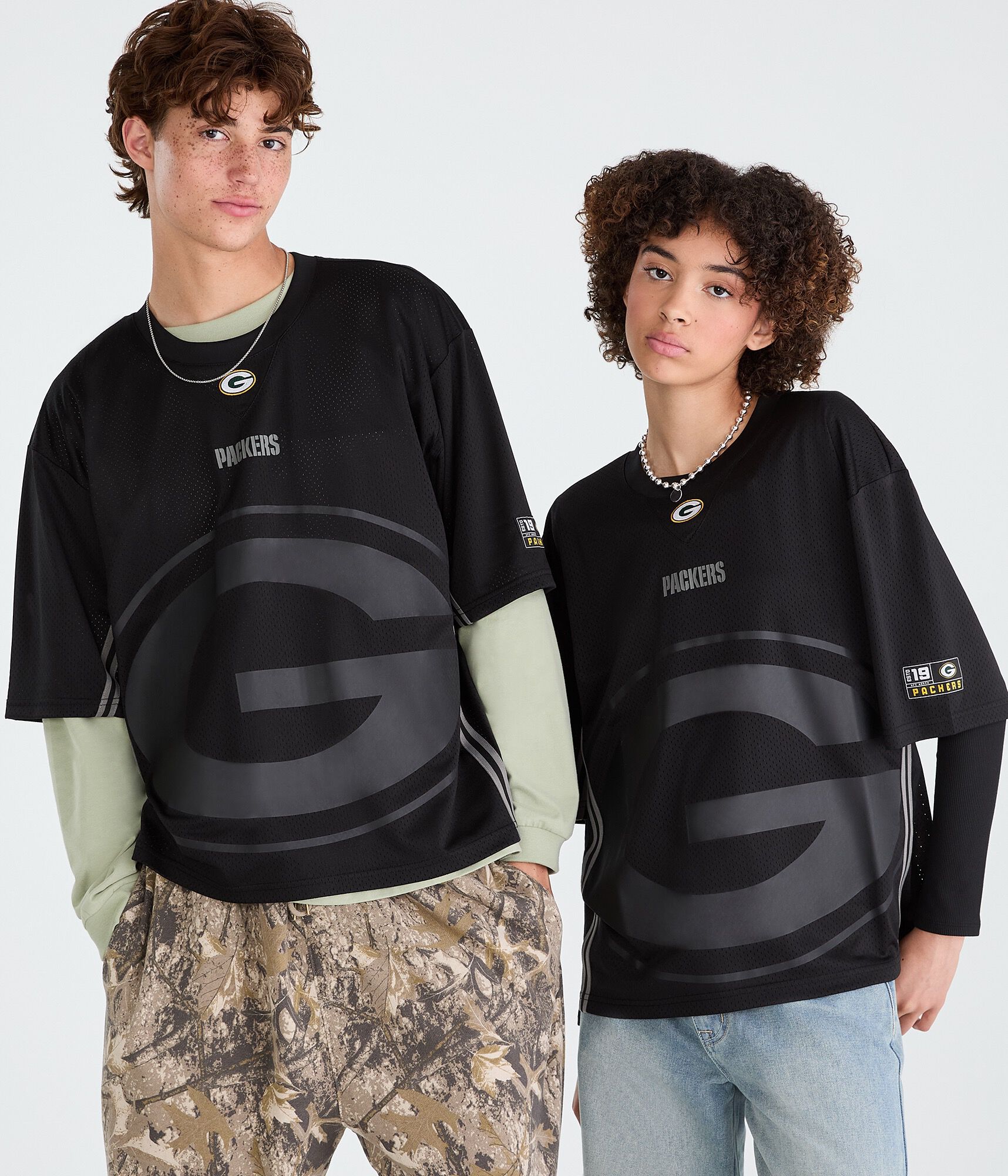 Green Bay Packers Striped Mesh Top