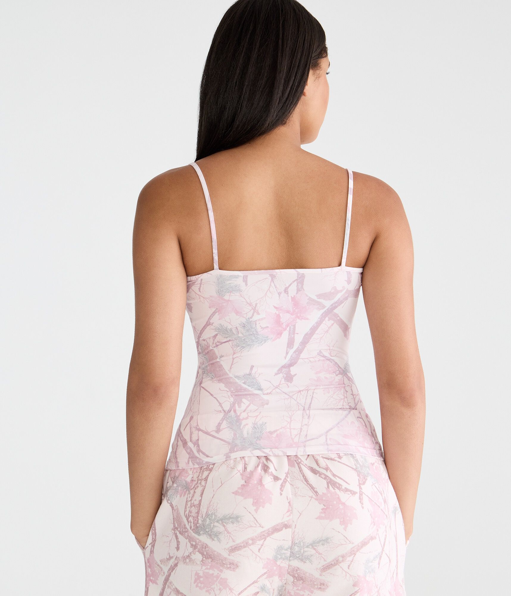Buttery Soft Forest Camo Square-Neck Cami
