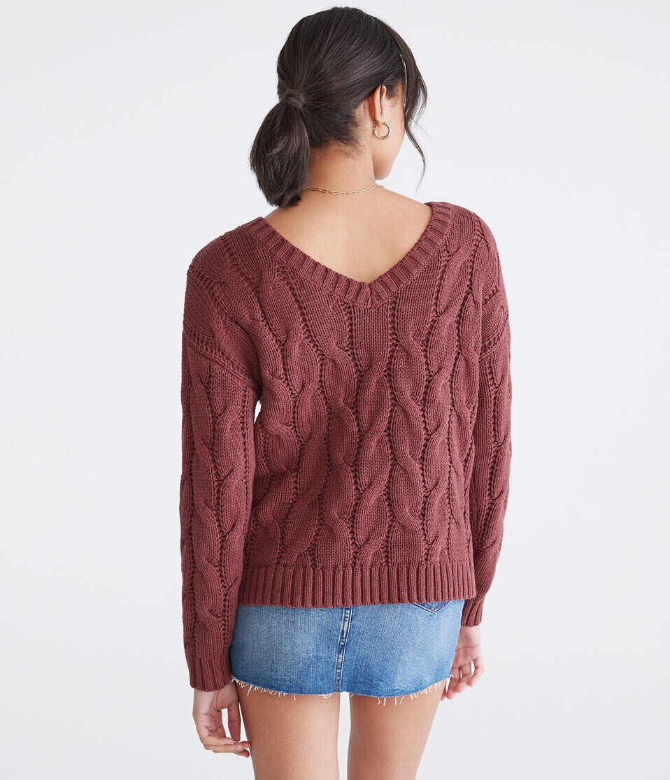 Wear 2 Ways Oversized Cable Sweater