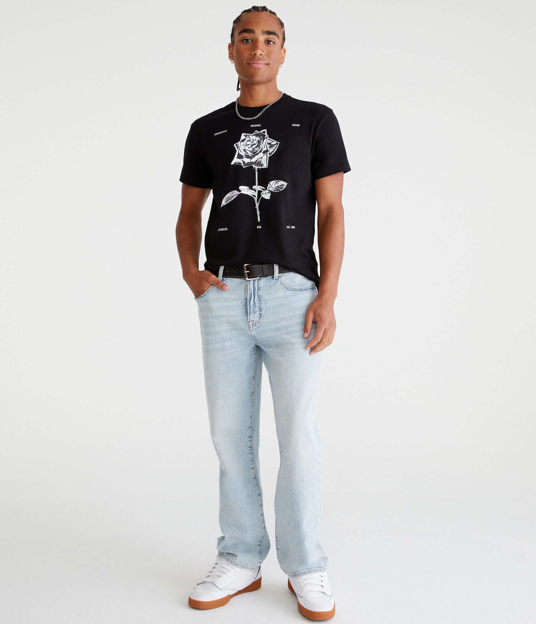 Aeropostale Rose Logo Graphic Tee