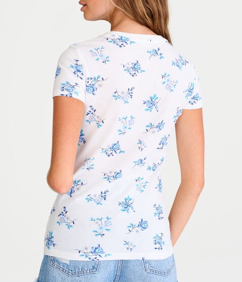 Aero Floral Appliqué Graphic Tee Aero Floral Appliqué Graphic Tee