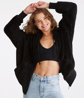 Sherpa Oversized Full-Zip Hoodie