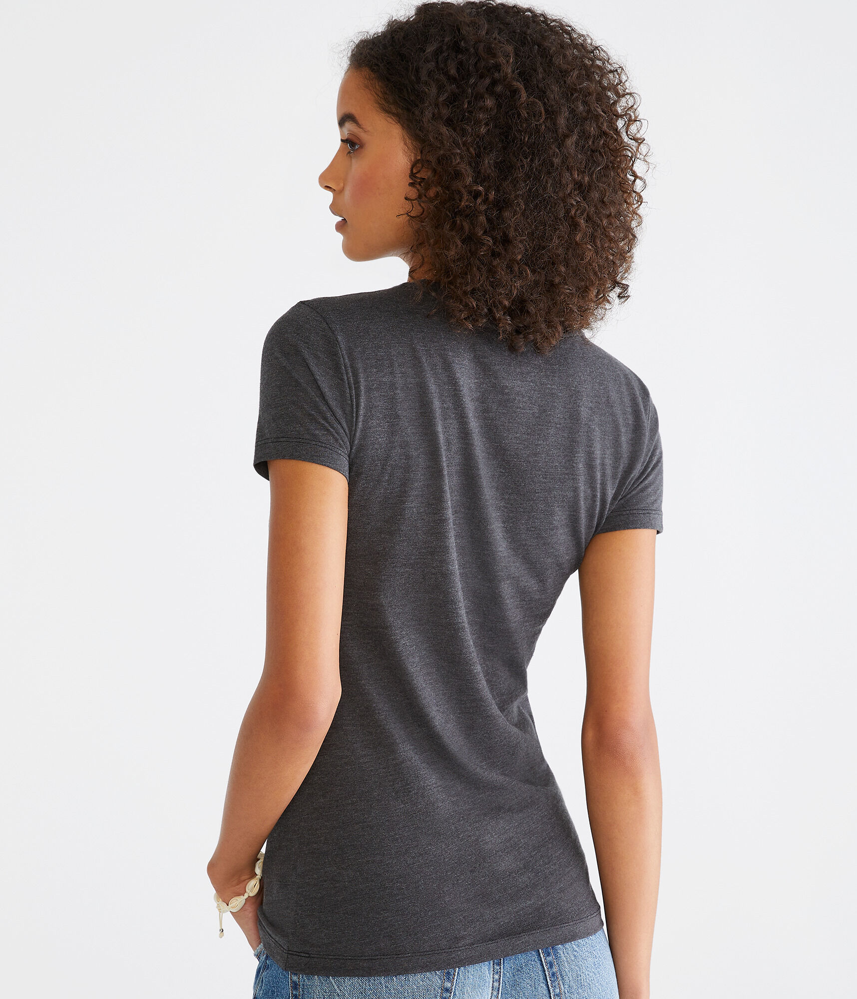 Aeropostale Roses Foil Graphic Tee