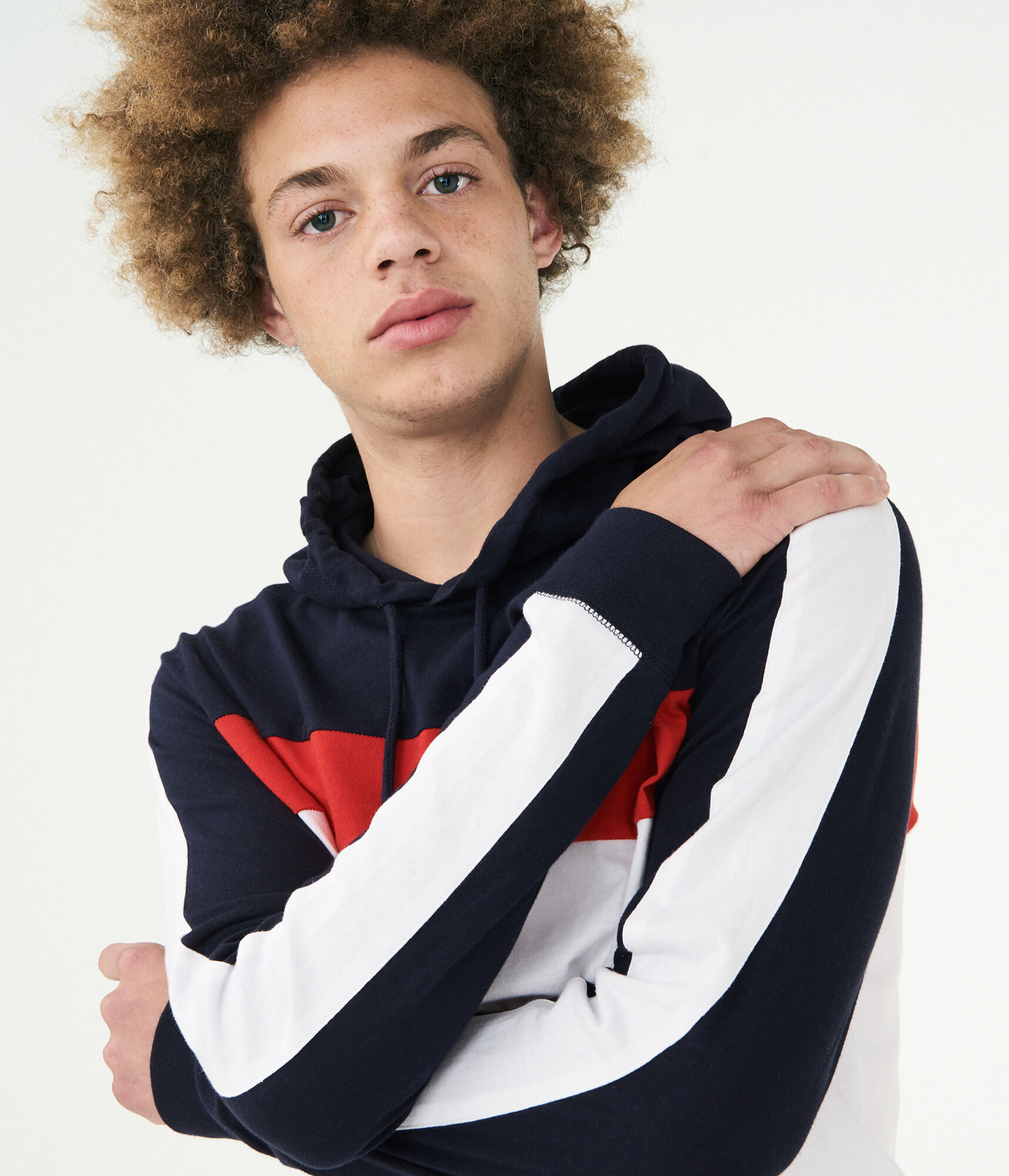 Colorbock Stripe Pullover Hoodie