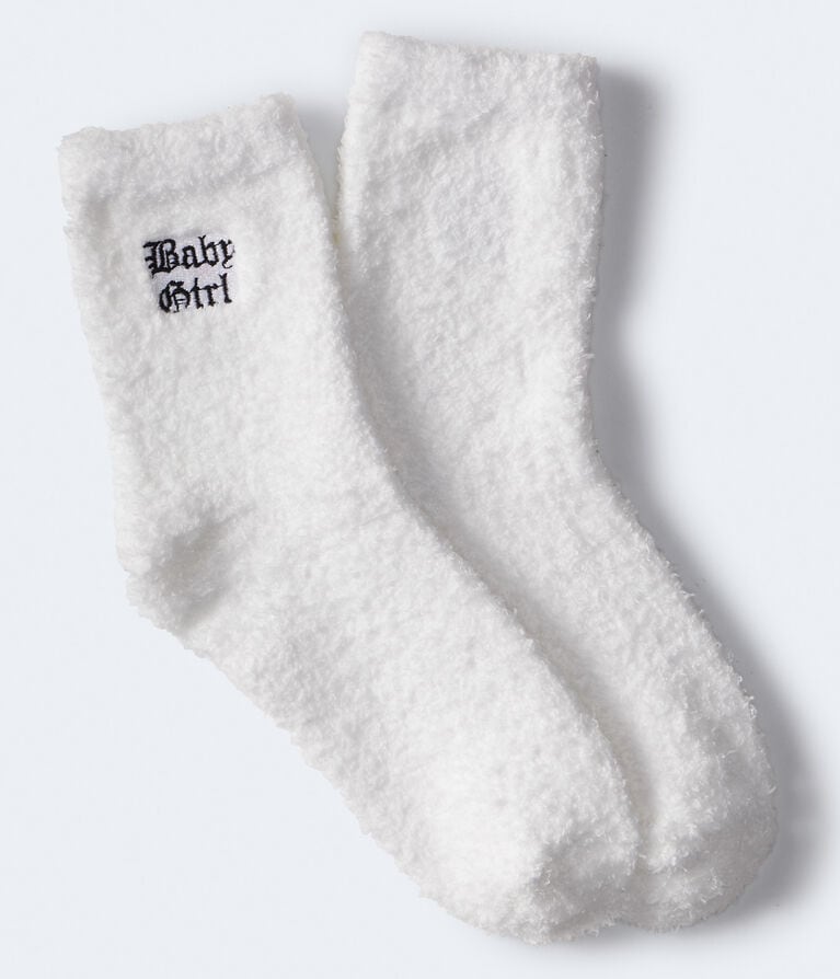 Baby Girl Fuzzy Short Crew Socks