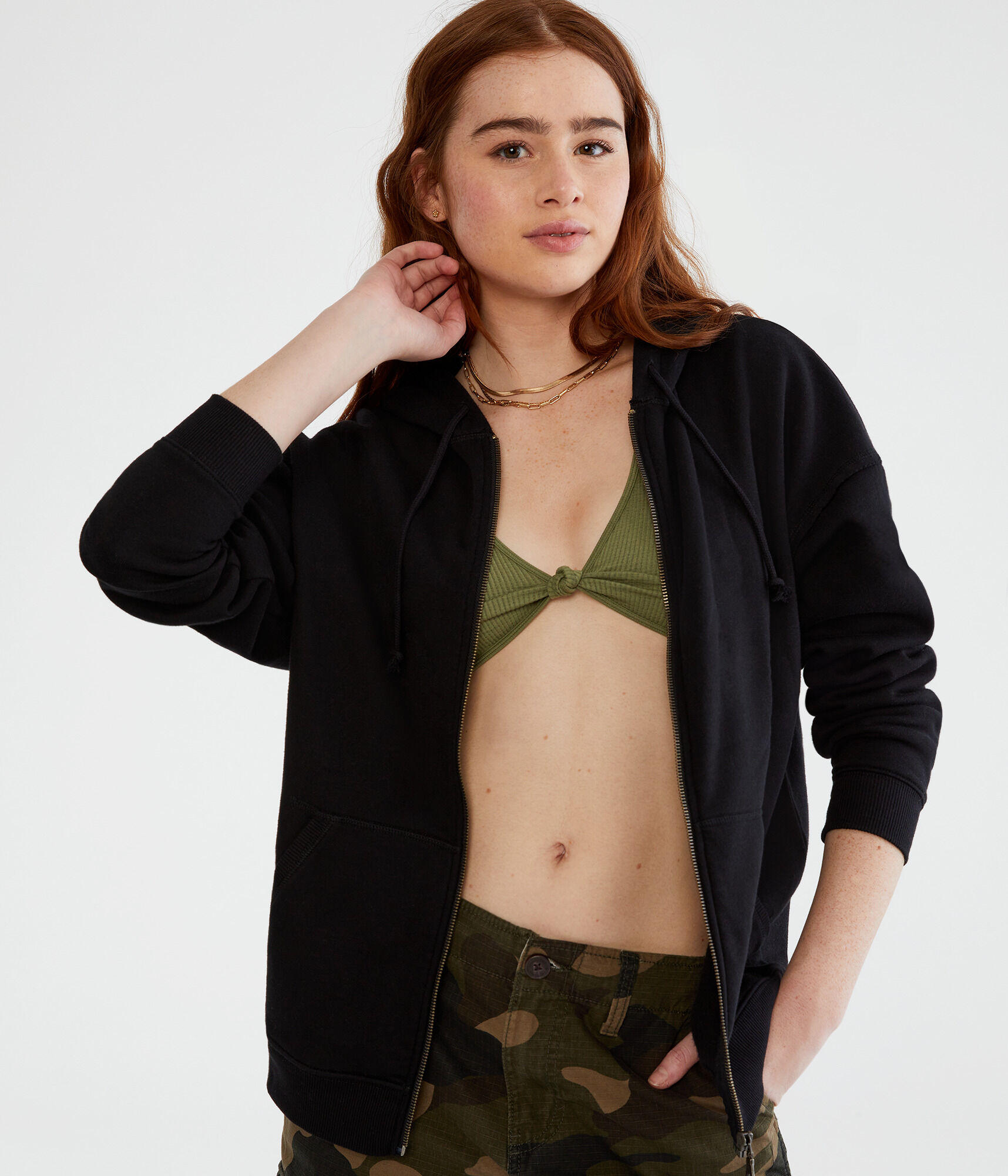 Oversized Full-Zip Hoodie