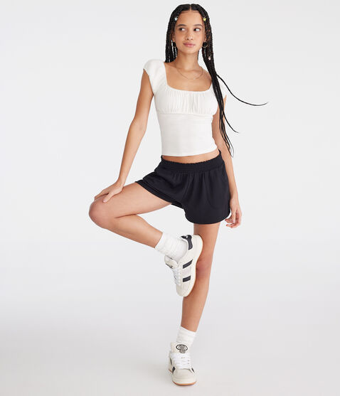 Mid-Rise Waffle Shorts Mid-Rise Waffle Shorts