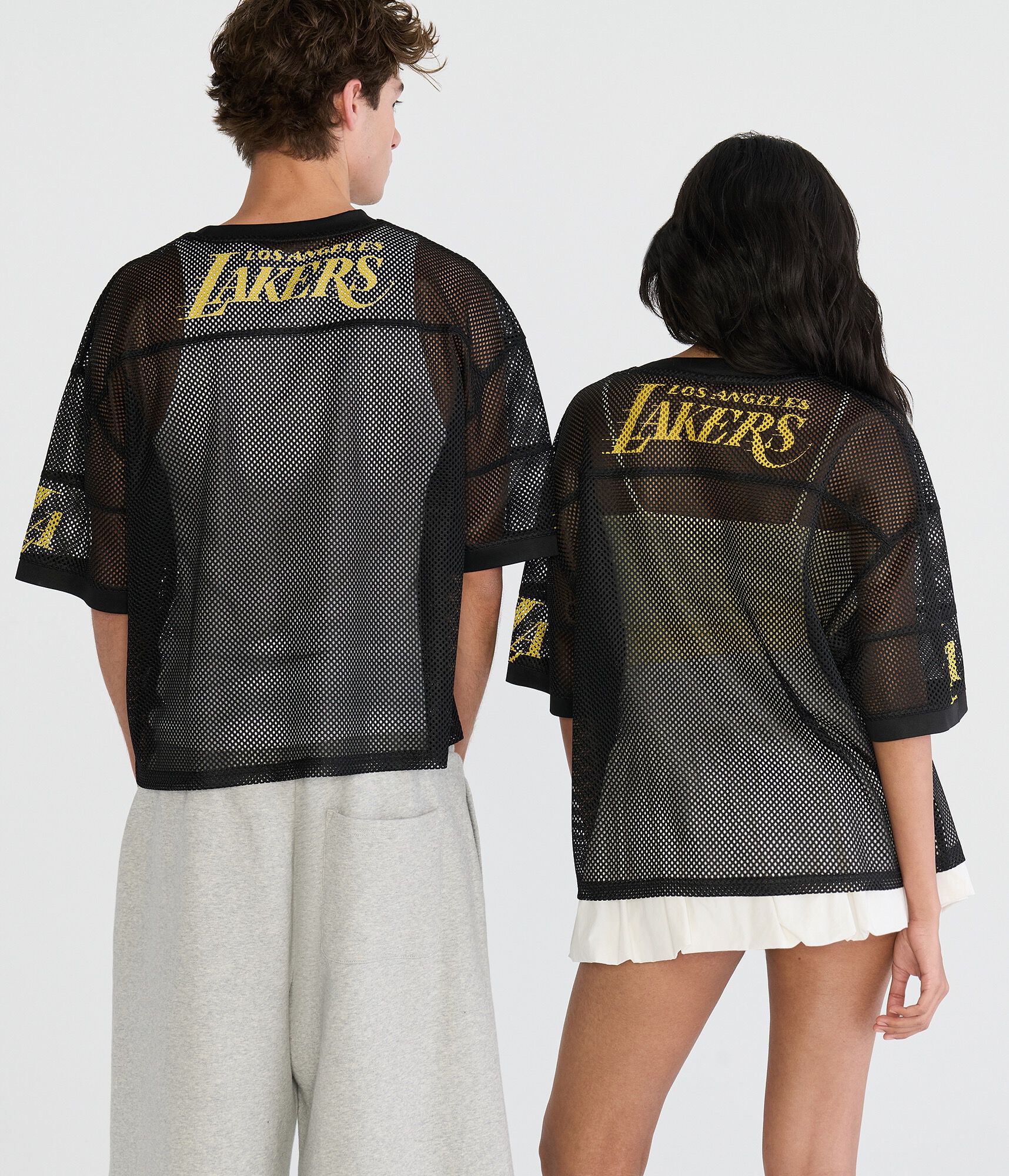 Property Of Los Angeles Lakers Boxy Mesh Tee