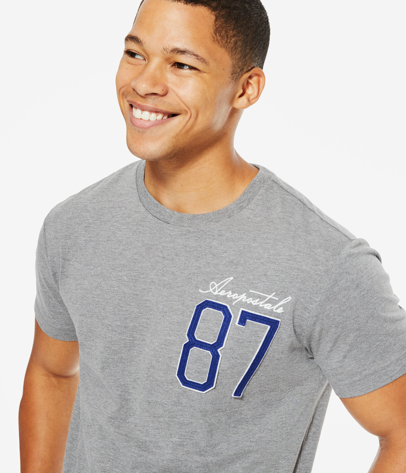 Aeropostale 87 Logo Appliqu&eacute; Graphic Tee