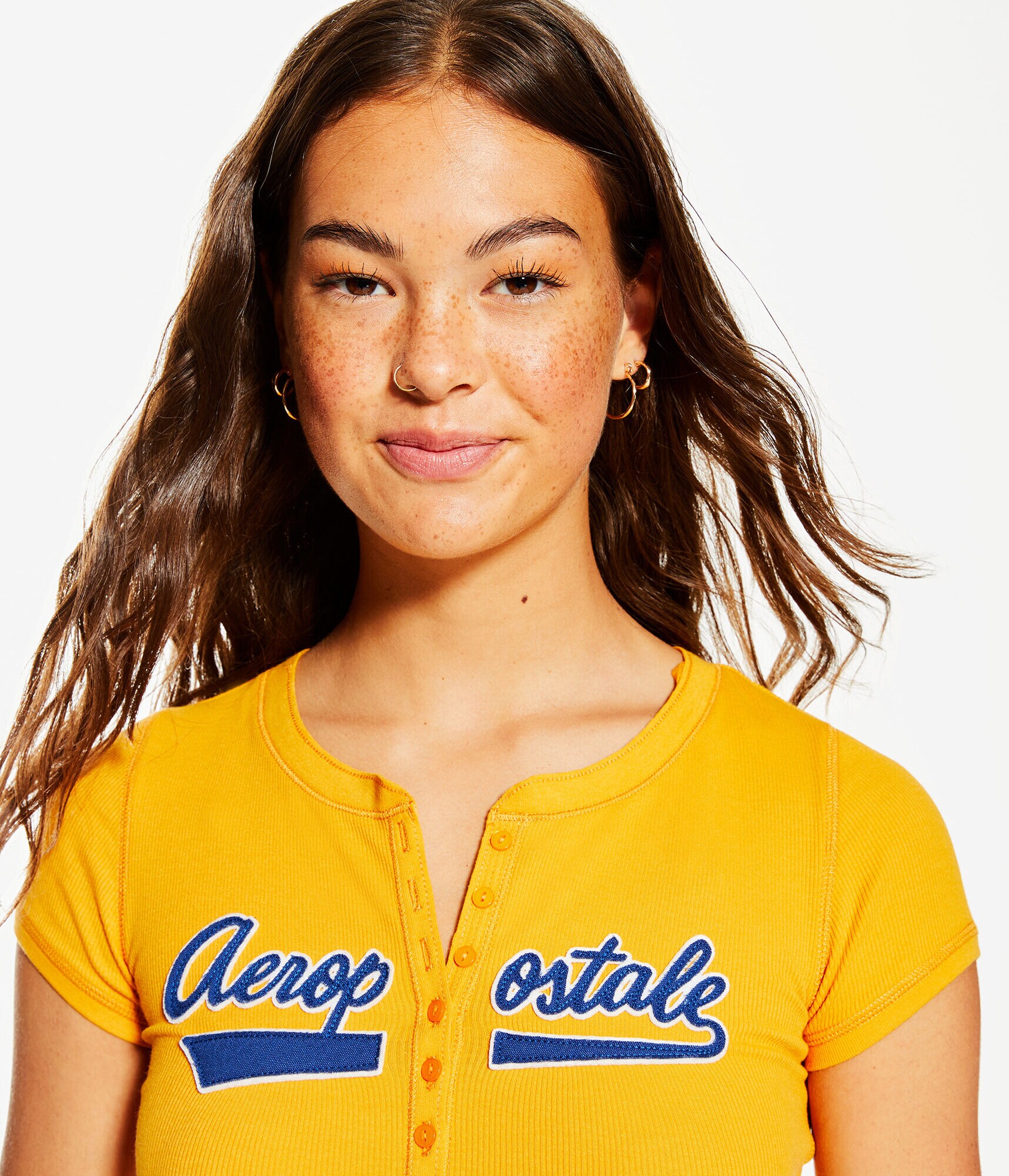 Aeropostale Script Graphic Henley